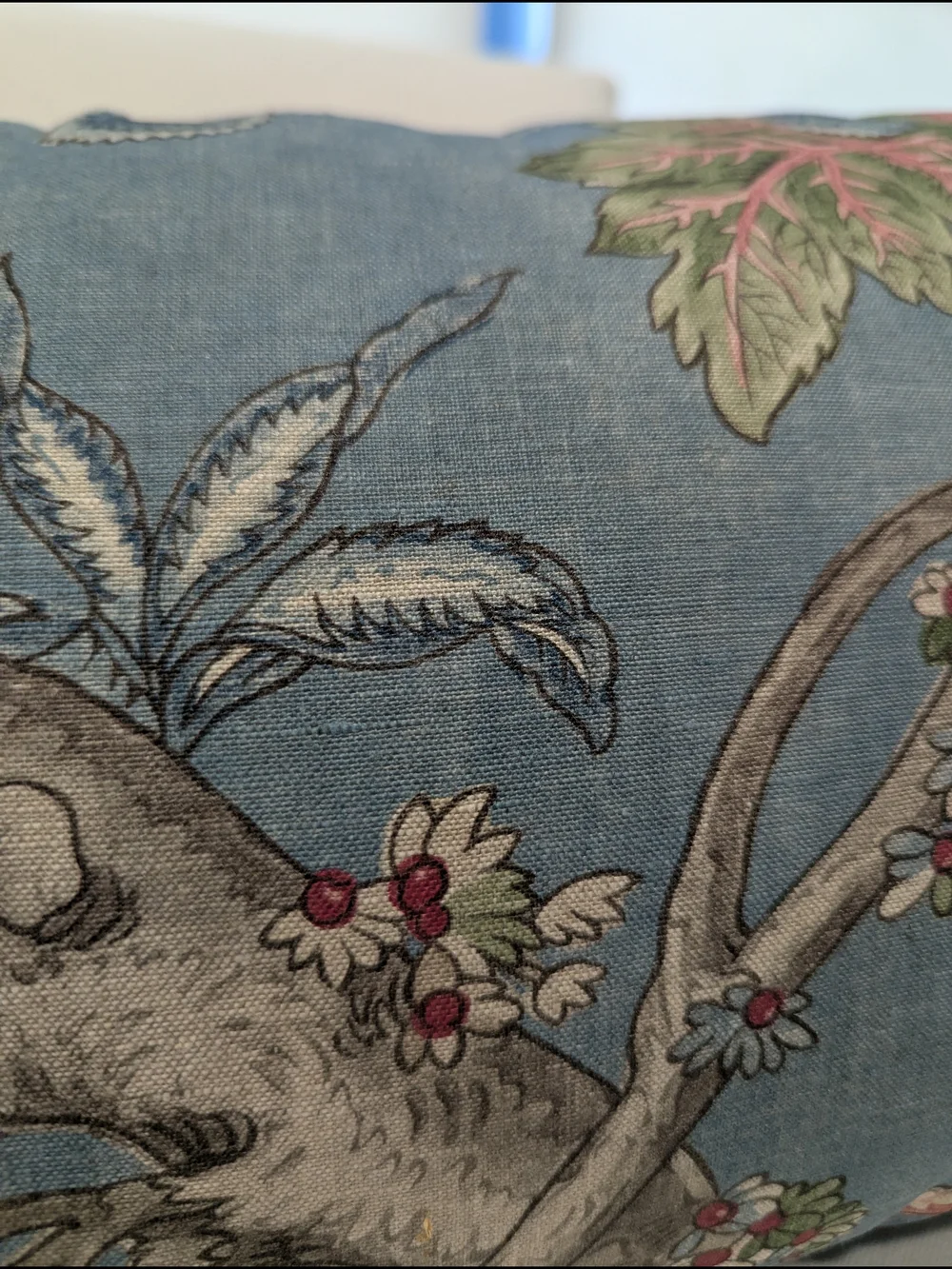 Blue Floral Lumbar Pillow - Brand: Thibaut. Covers Only